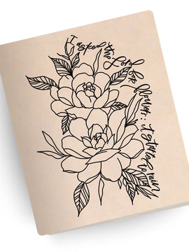 Flowers and Rain Engraved Bible