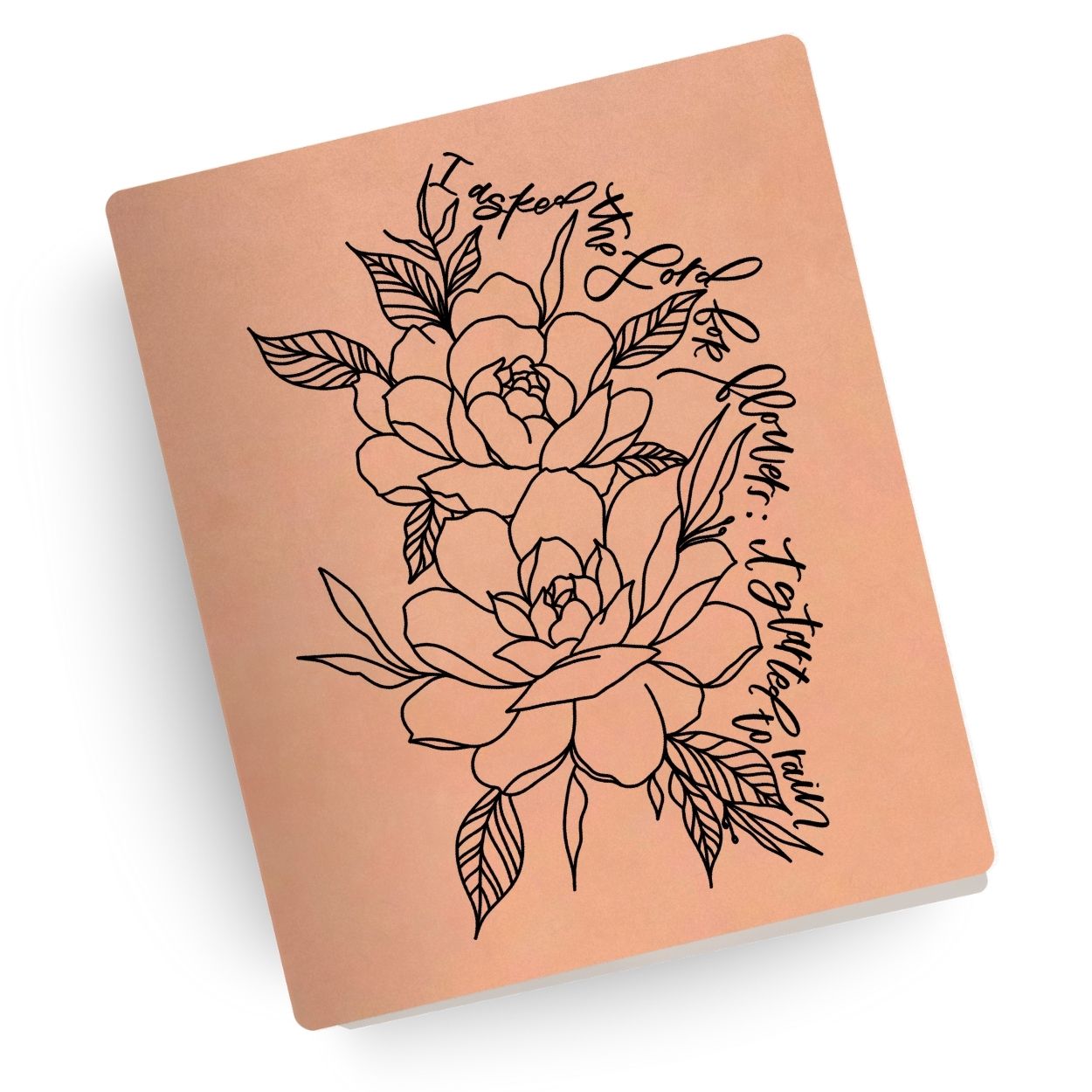 Flowers and Rain Engraved Bible