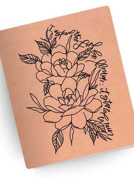 Flowers and Rain Engraved Bible