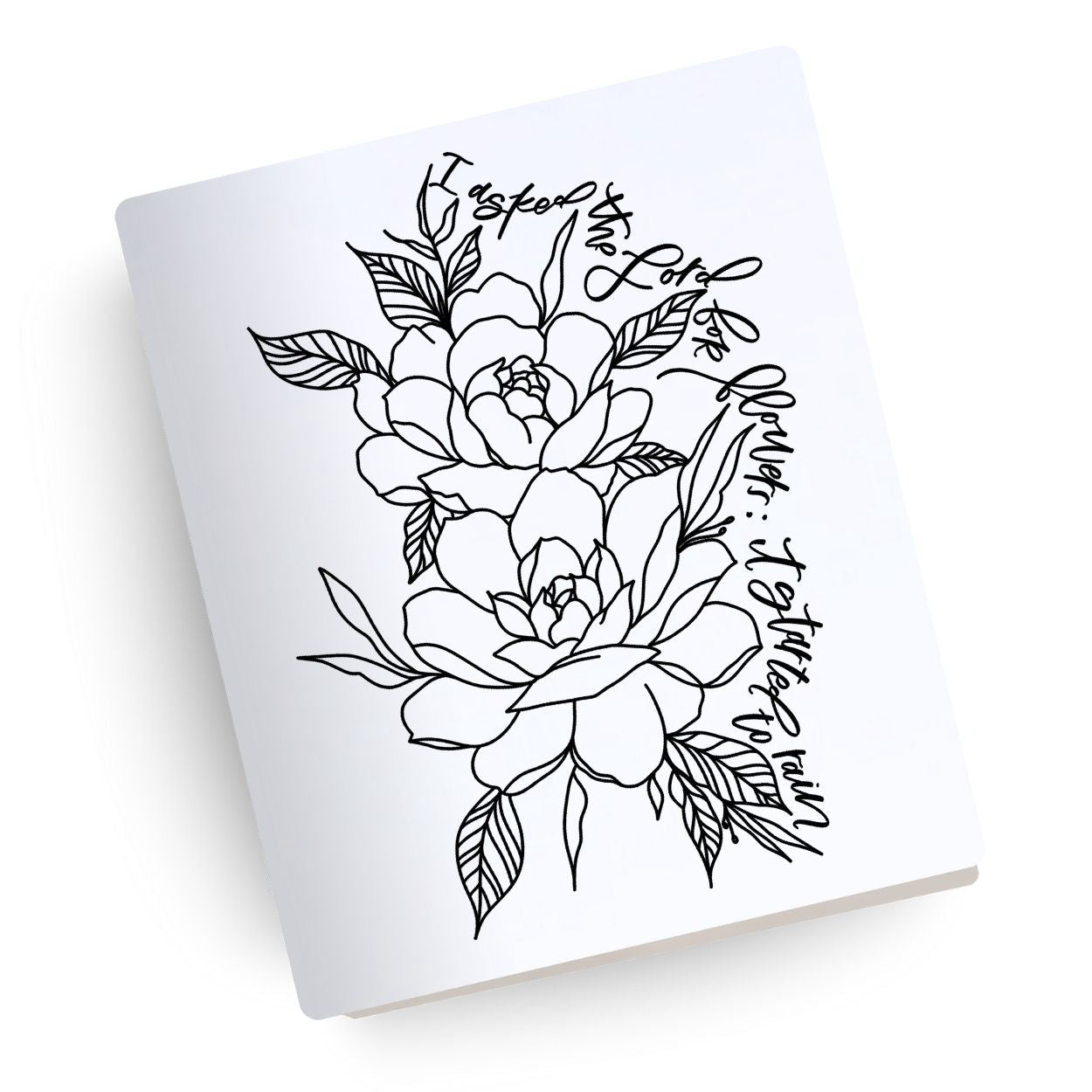 Flowers and Rain Engraved Bible