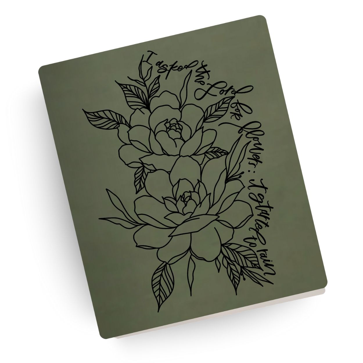Flowers and Rain Engraved Bible