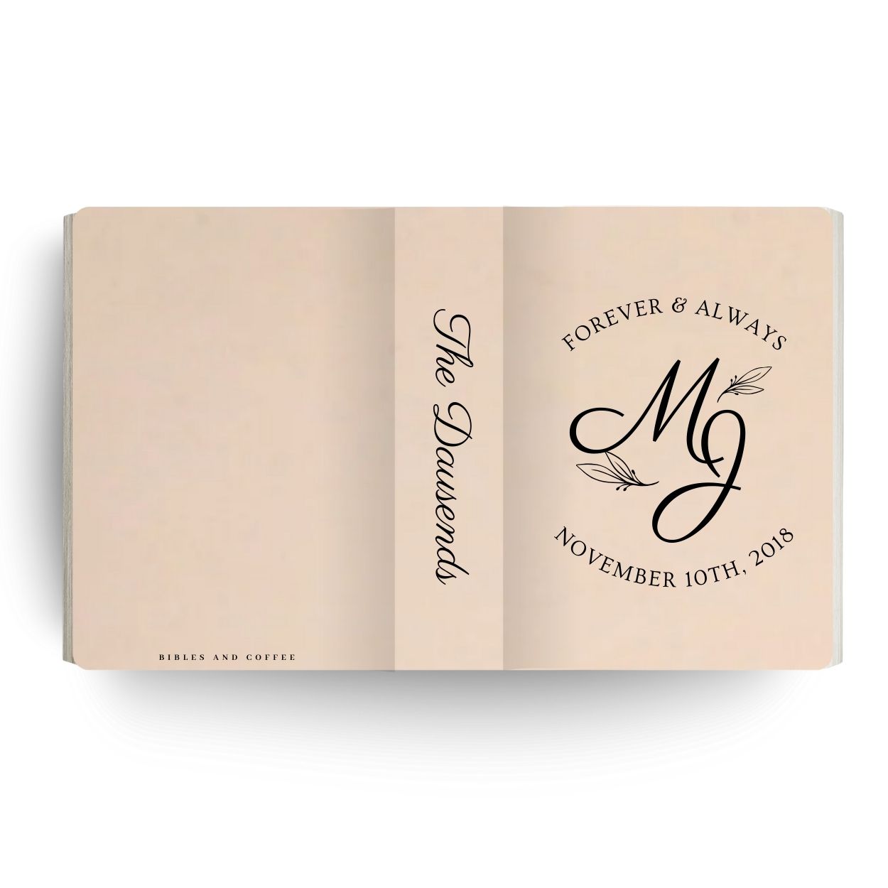 Forever and Always Engraved Wedding Bible