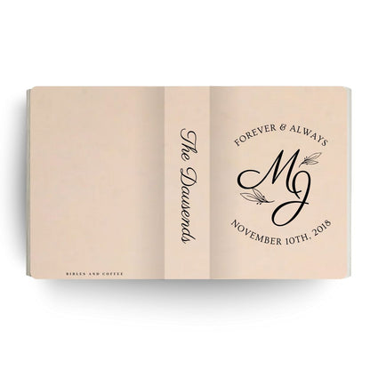 Forever and Always Engraved Wedding Bible