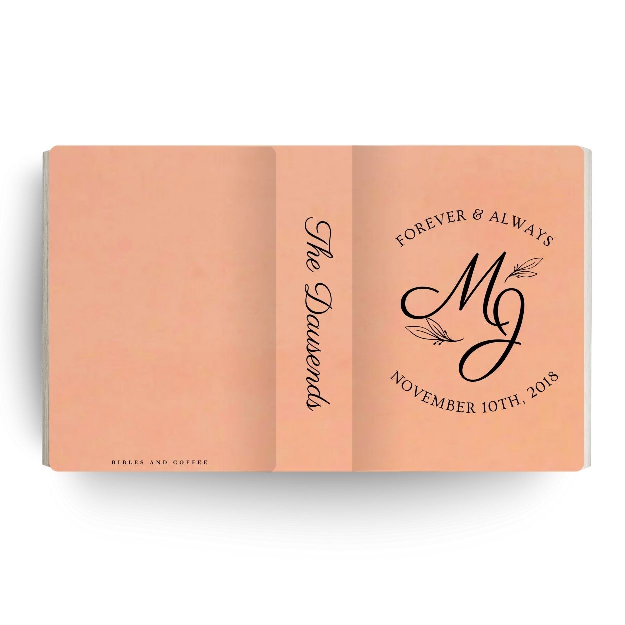 Forever and Always Engraved Wedding Bible