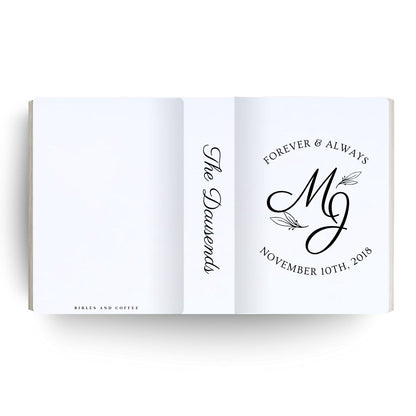 Forever and Always Engraved Wedding Bible