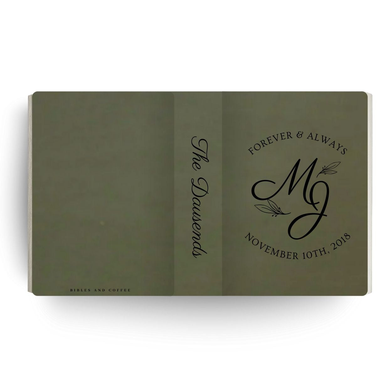 Forever and Always Engraved Wedding Bible