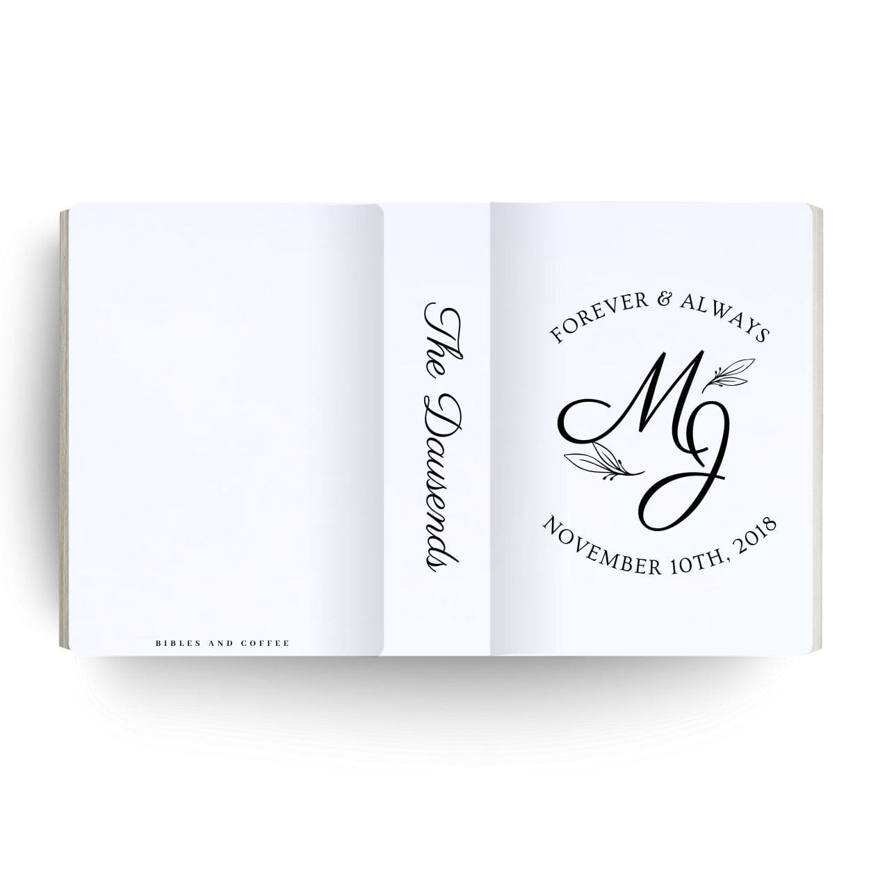 [SYO] Forever and Always Engraved Wedding Bible