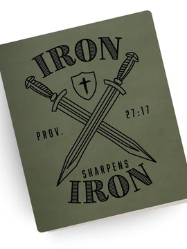 Iron Sharpens Iron Engraved Bible