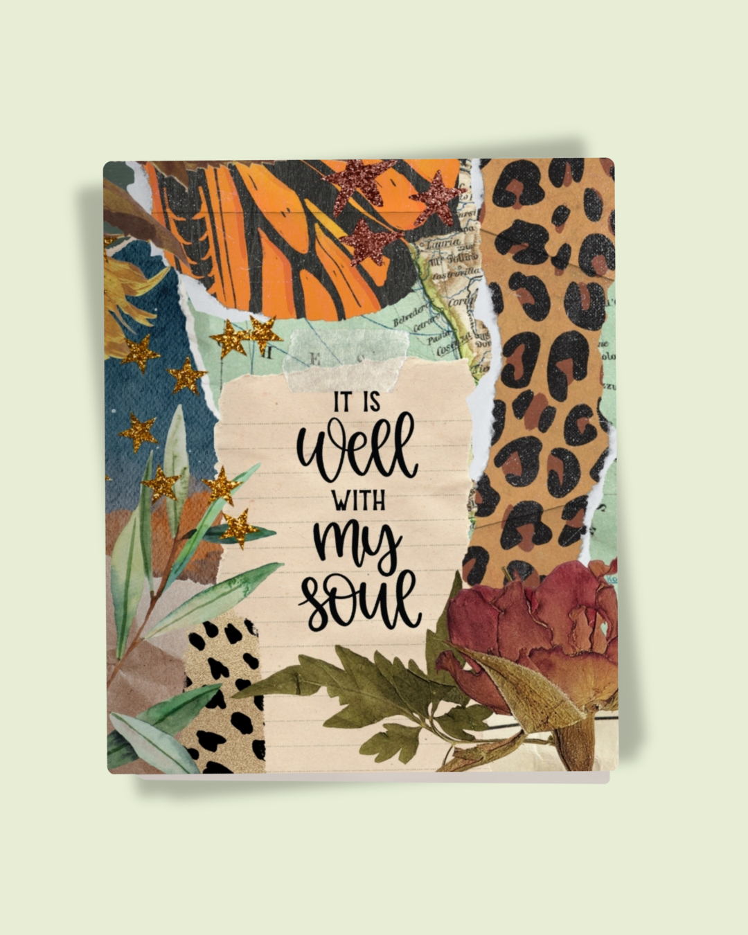 It Is Well With My Soul Collage Canvas Bible