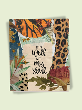 It Is Well With My Soul Collage Canvas Bible