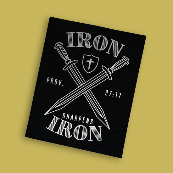 Iron Sharpens Iron Engraved Bible
