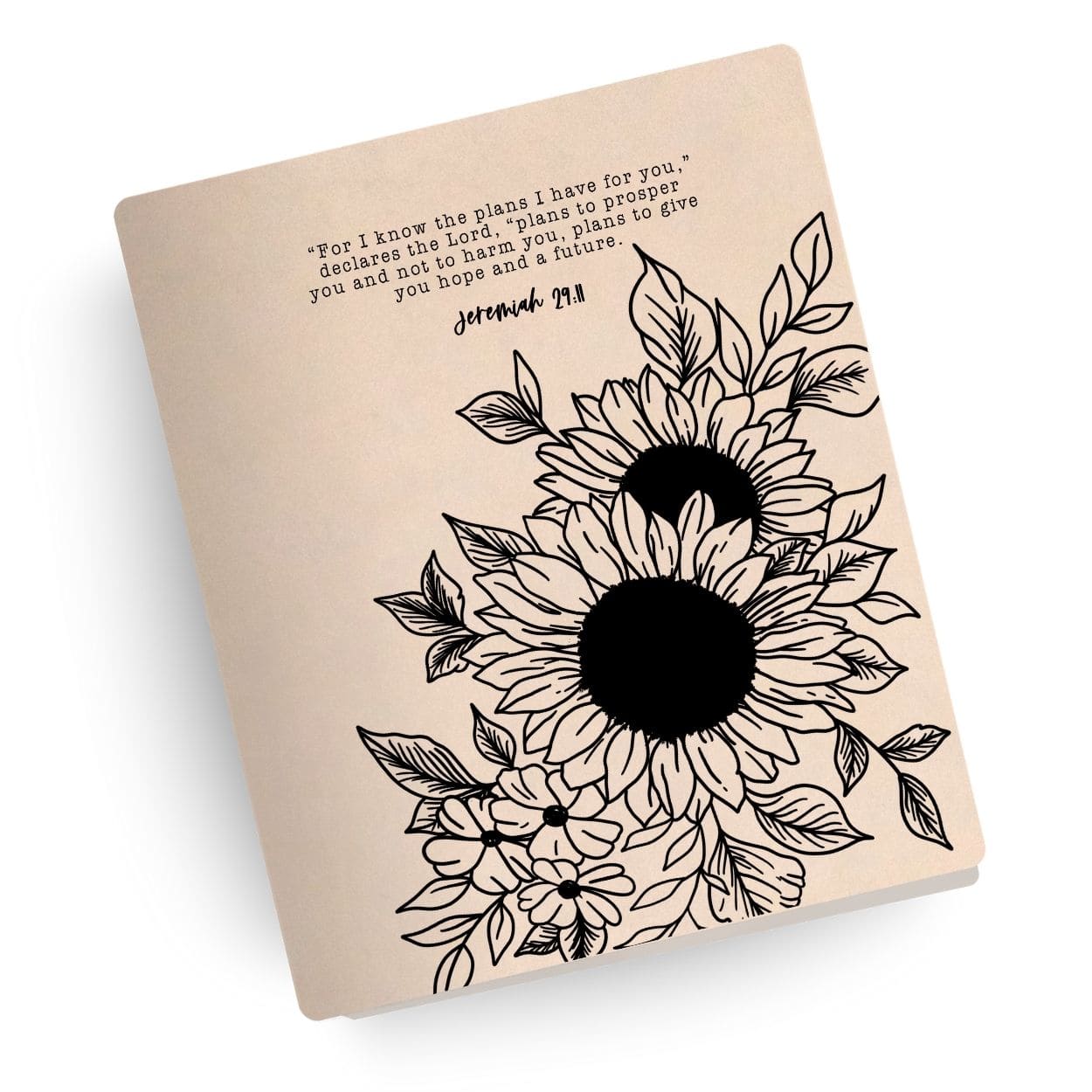 [SYO] Jeremiah 29:11 Sunflower Engraved Bible