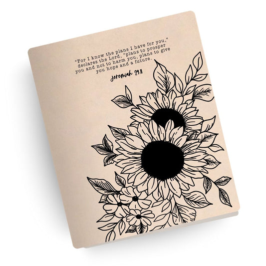 Jeremiah 29:11 Sunflower Engraved Bible