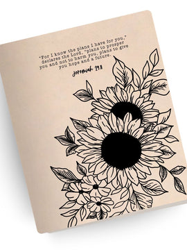 Jeremiah 29:11 Sunflower Engraved Bible