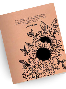 Jeremiah 29:11 Sunflower Engraved Bible