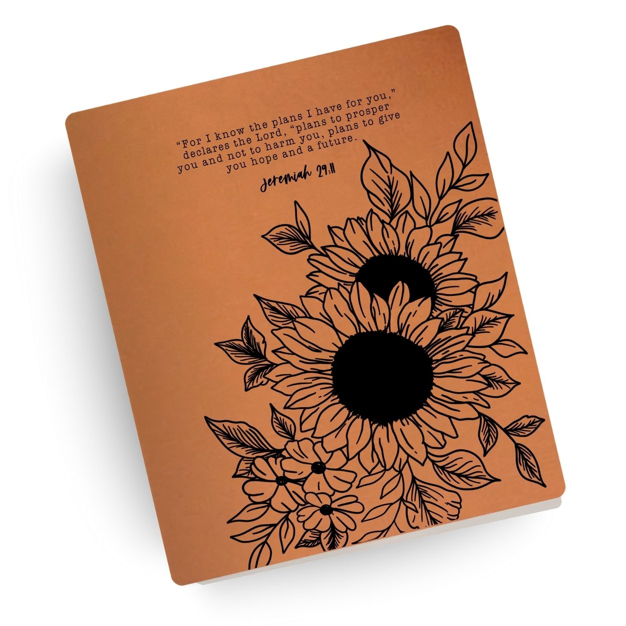 Jeremiah 29:11 Sunflower Engraved Bible