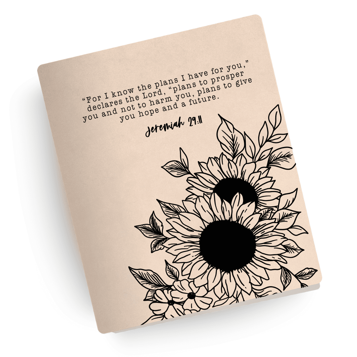 Jeremiah 29:11 Sunflower Engraved Bible
