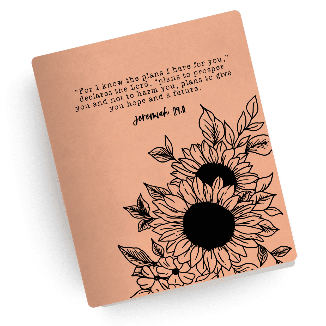 Jeremiah 29:11 Sunflower Engraved Bible