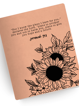 Jeremiah 29:11 Sunflower Engraved Bible
