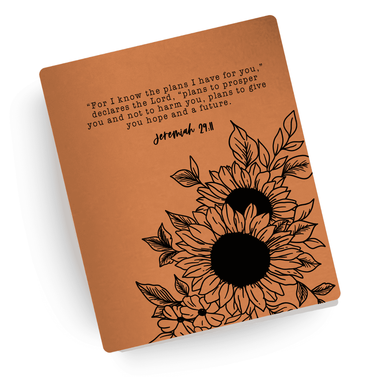 Jeremiah 29:11 Sunflower Engraved Bible