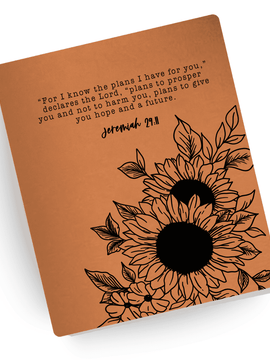 Jeremiah 29:11 Sunflower Engraved Bible