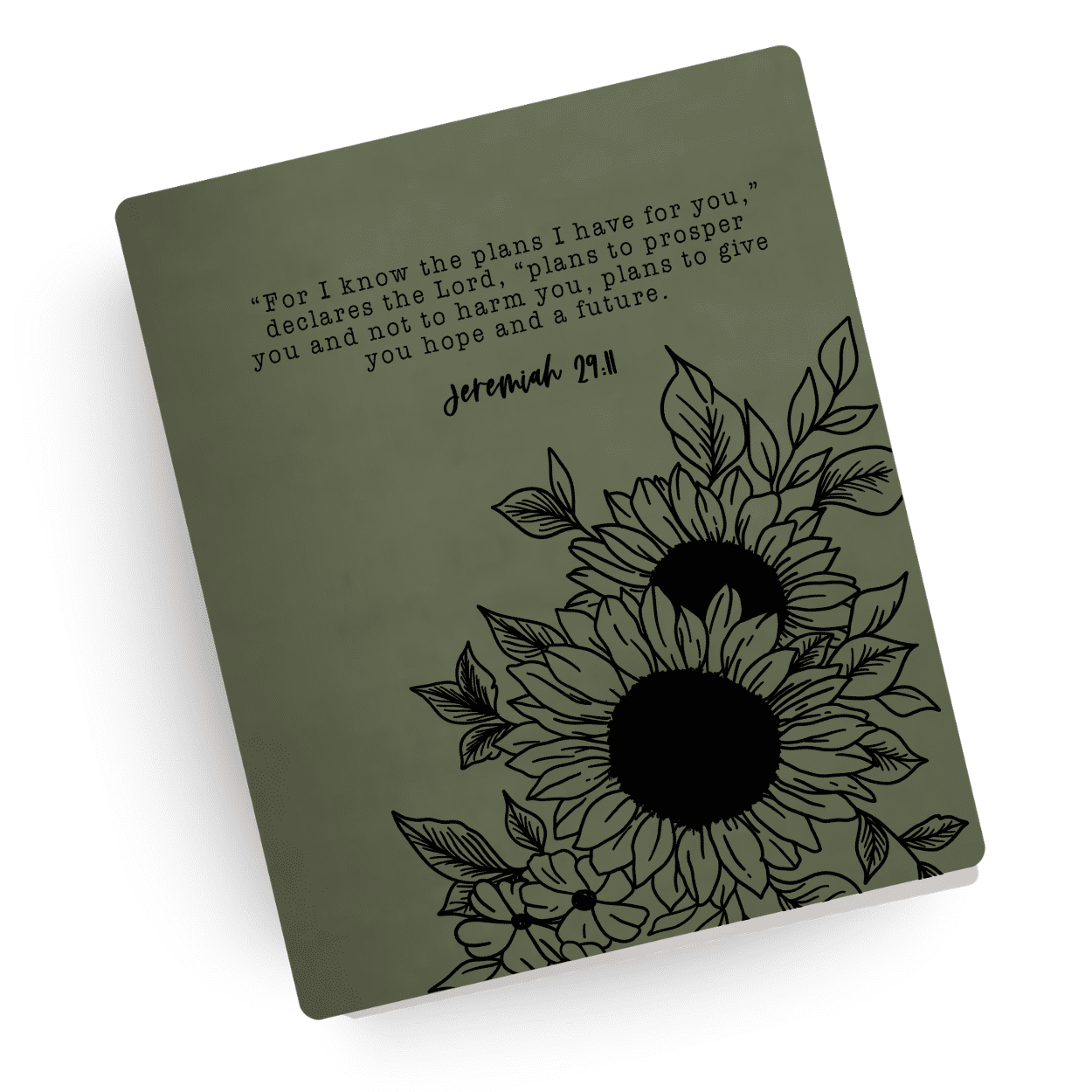 Jeremiah 29:11 Sunflower Engraved Bible
