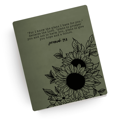 Jeremiah 29:11 Sunflower Engraved Bible