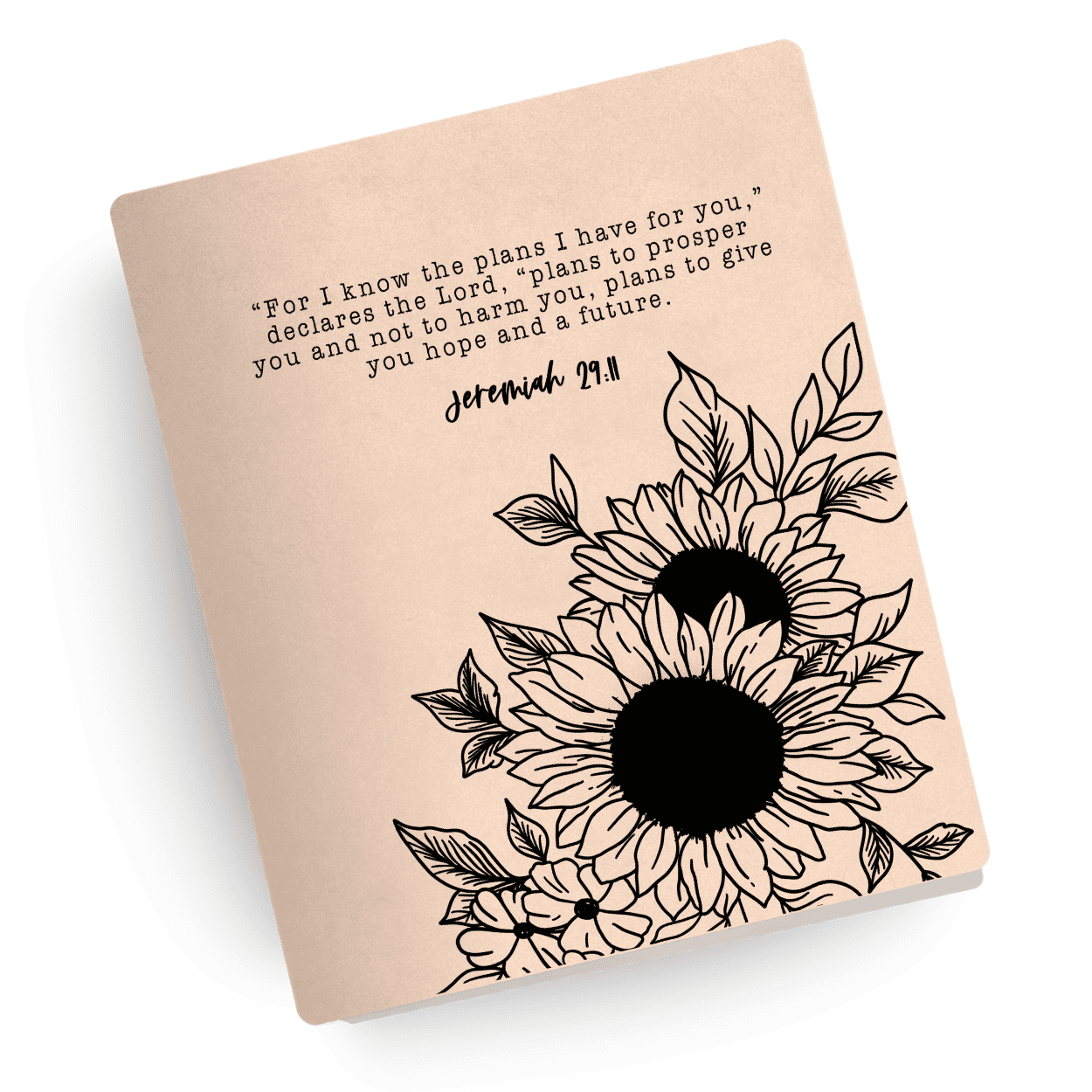 Jeremiah 29:11 Sunflower Engraved Bible