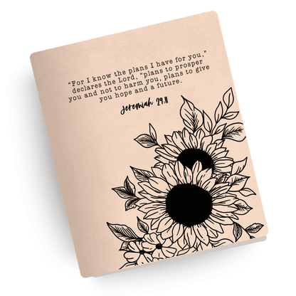 Jeremiah 29:11 Sunflower Engraved Bible