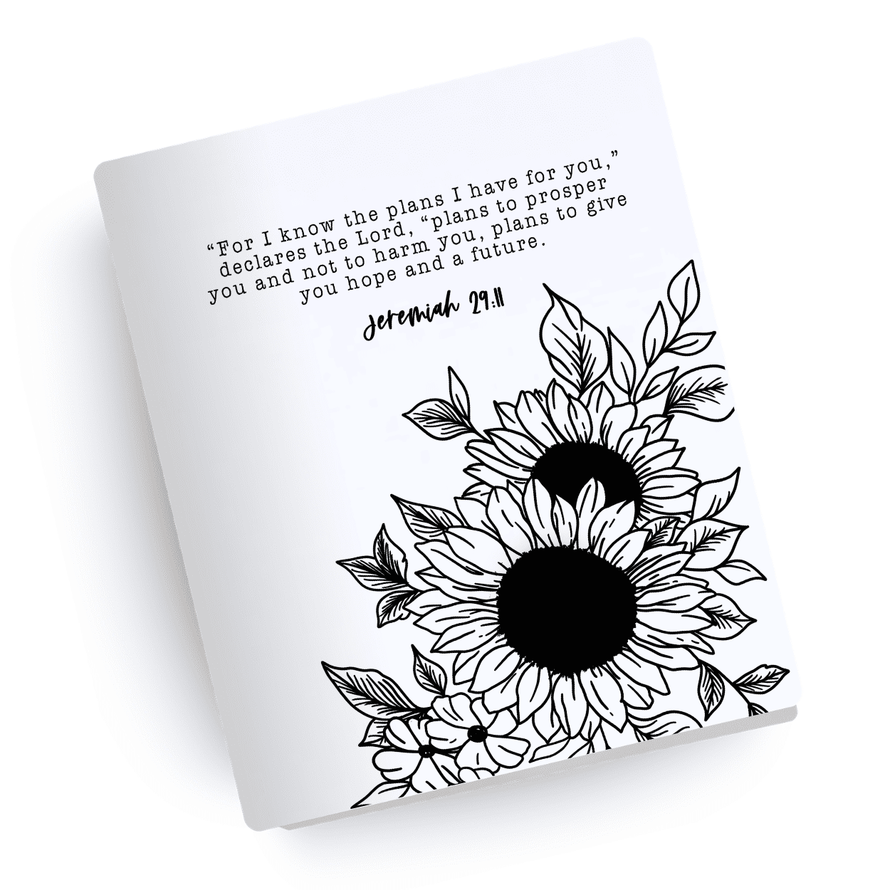 Jeremiah 29:11 Sunflower Engraved Bible