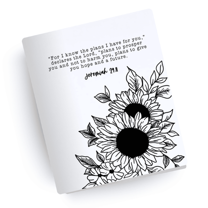 Jeremiah 29:11 Sunflower Engraved Bible