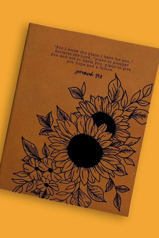 Jeremiah 29:11 Sunflower Engraved Bible
