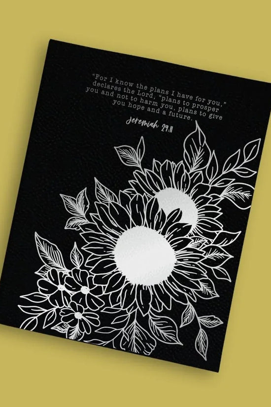Jeremiah 29:11 Sunflower Engraved Bible