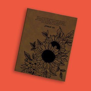Jeremiah 29:11 Sunflower Engraved Bible