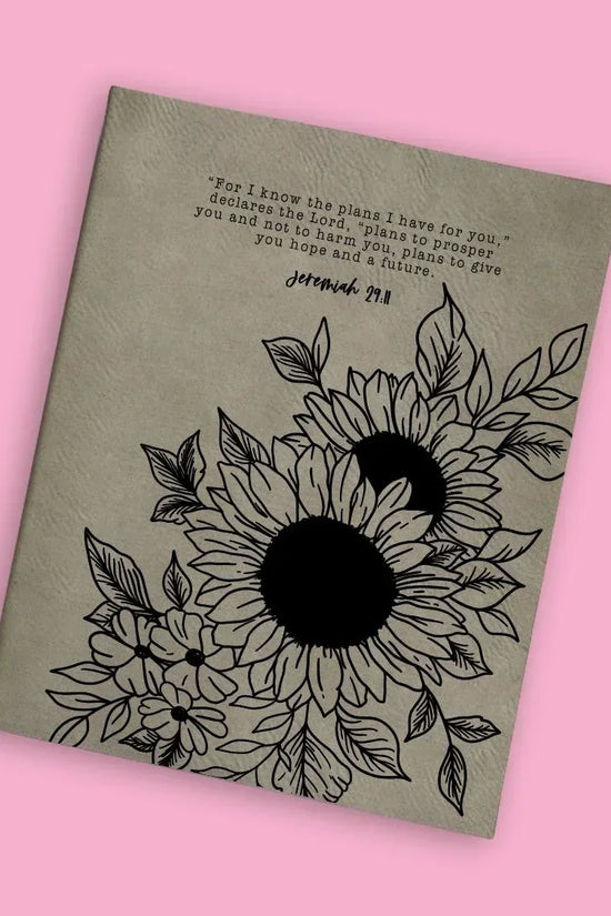 Jeremiah 29:11 Sunflower Engraved Bible