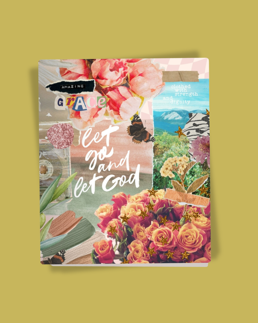 Let Go Let God Collage Canvas Bible