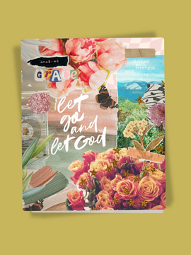 Let Go Let God Collage Canvas Bible