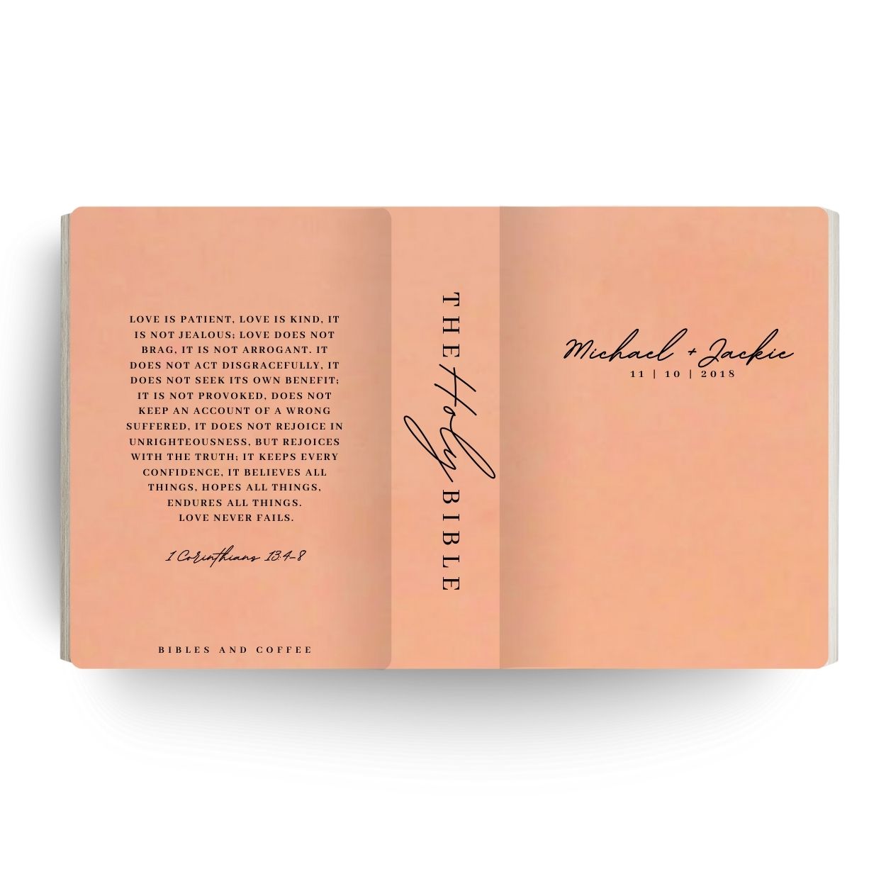 Love Is Engraved Wedding Bible