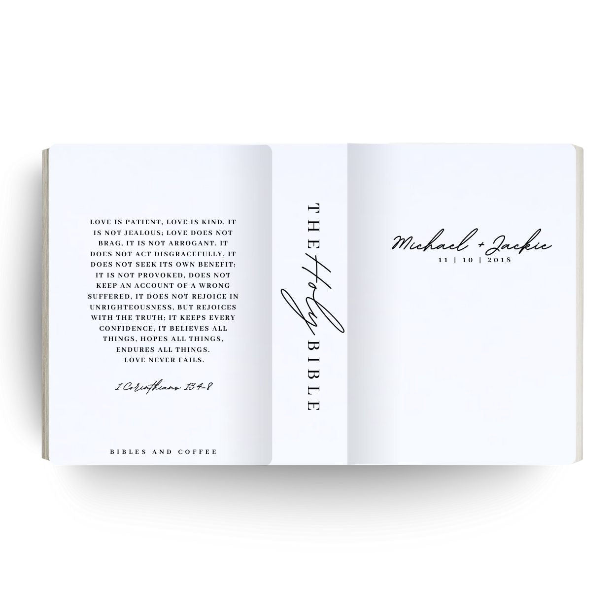 Love Is Engraved Wedding Bible