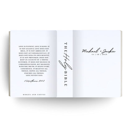 Love Is Engraved Wedding Bible