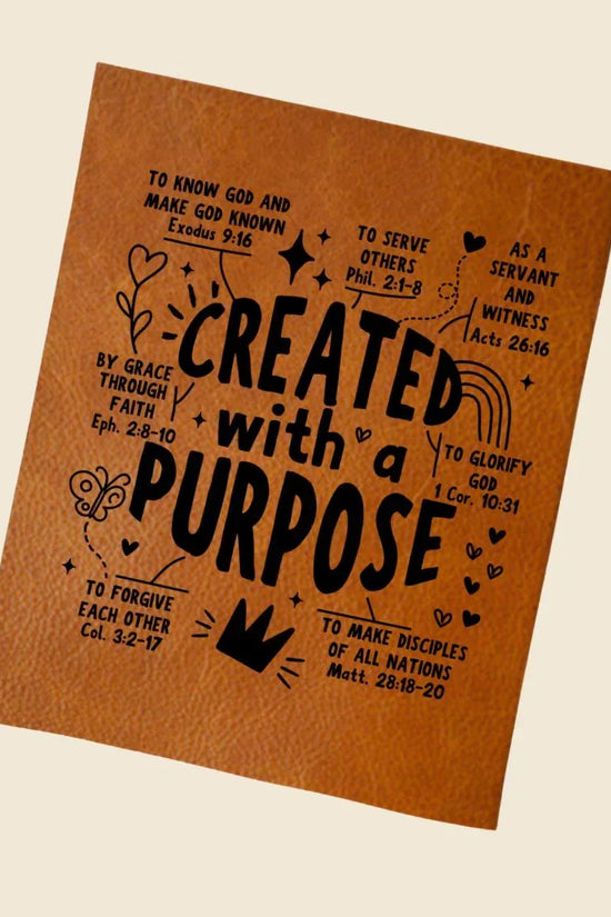He Creates Purposes Engraved Bible