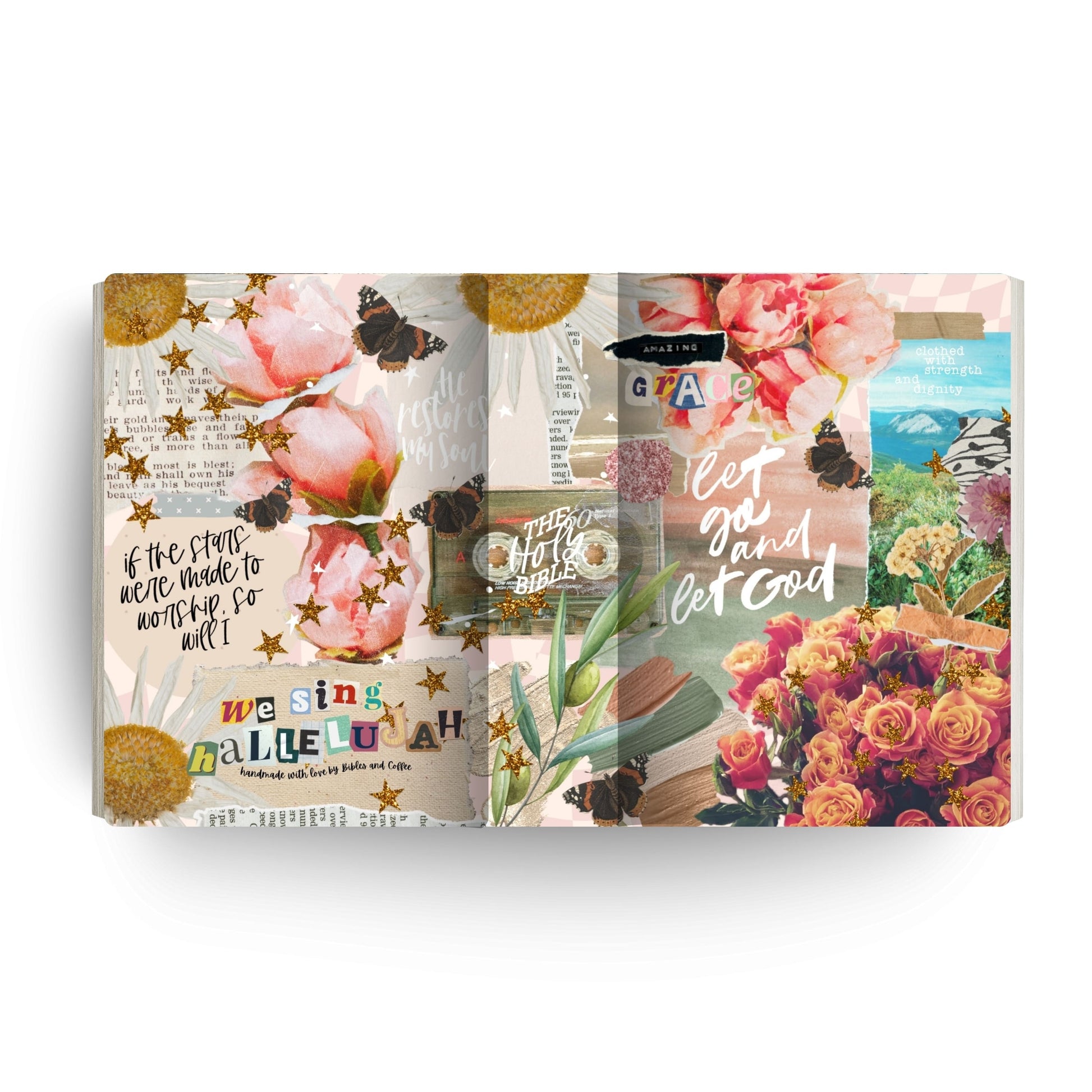Let Go Let God Collage Canvas Bible