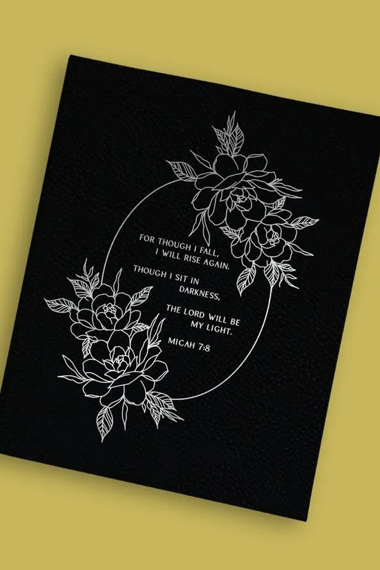 Micah 7:8 Engraved Bible