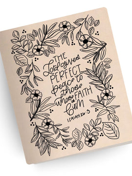 Perfect Peace Engraved Bible