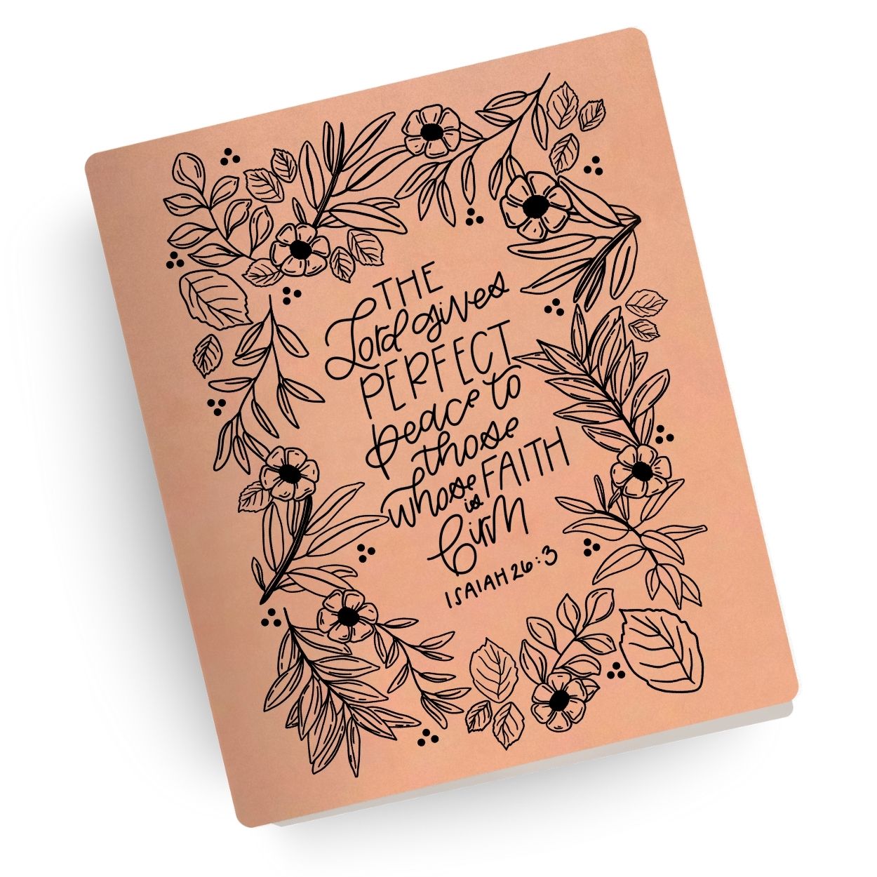 Perfect Peace Engraved Bible