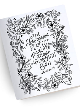 Perfect Peace Engraved Bible