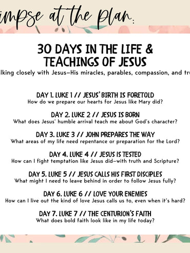 30 Days in the Life & Teachings of Jesus [Digital Download]