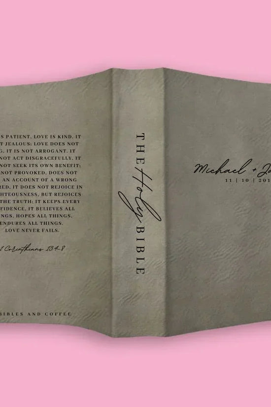 Love Is Engraved Wedding Bible