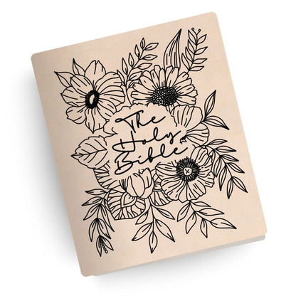 Holy Bible "FLORAL" Engraved Bible