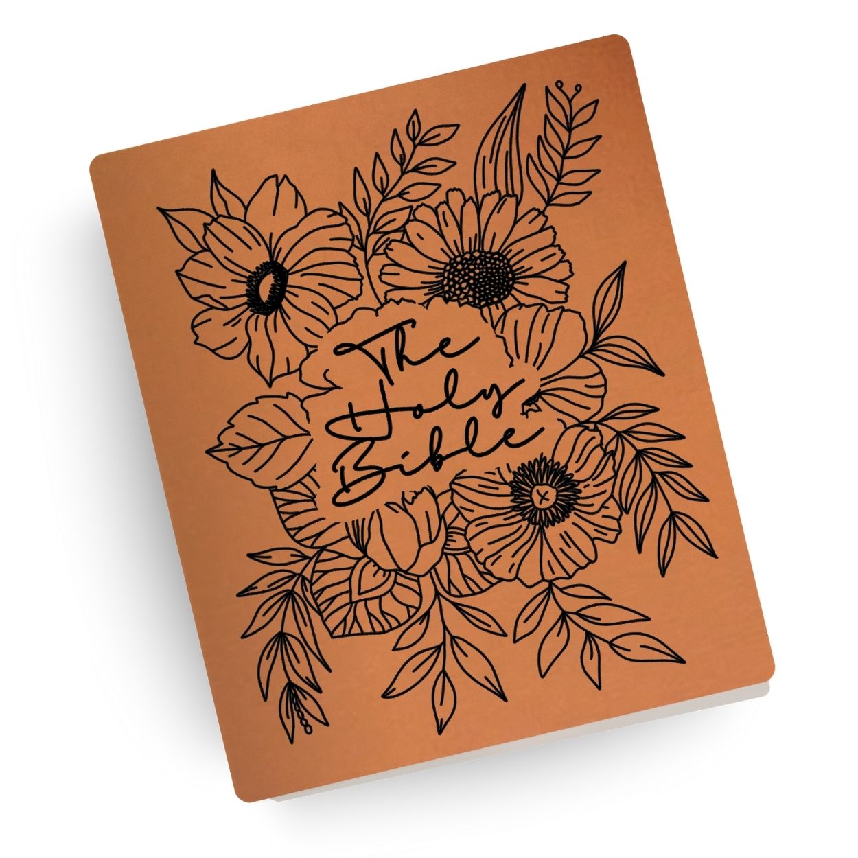 Holy Bible "FLORAL" Engraved Bible